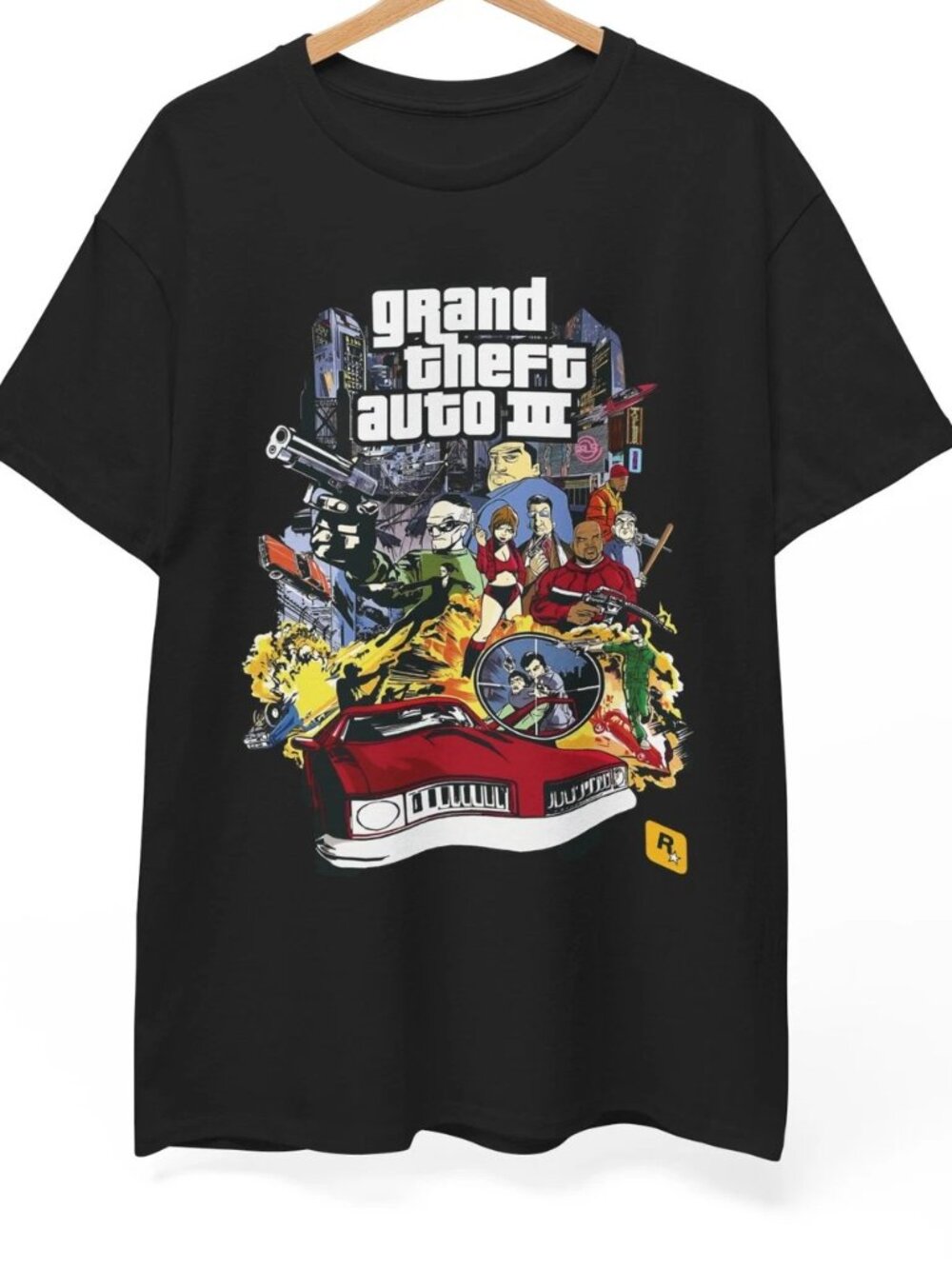 GRAND THEFT AUTO 3 T SHIRT VINTAGE SAN ANDREAS GTA 6 VICE CITY ROCKSTAR  91